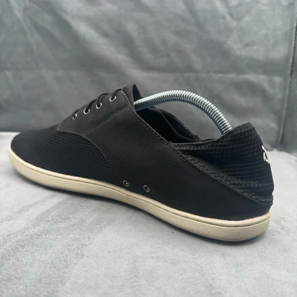OluKai Nohea Moku Mens Size 10 Black Lace Up‎ Boat Casual Shoes